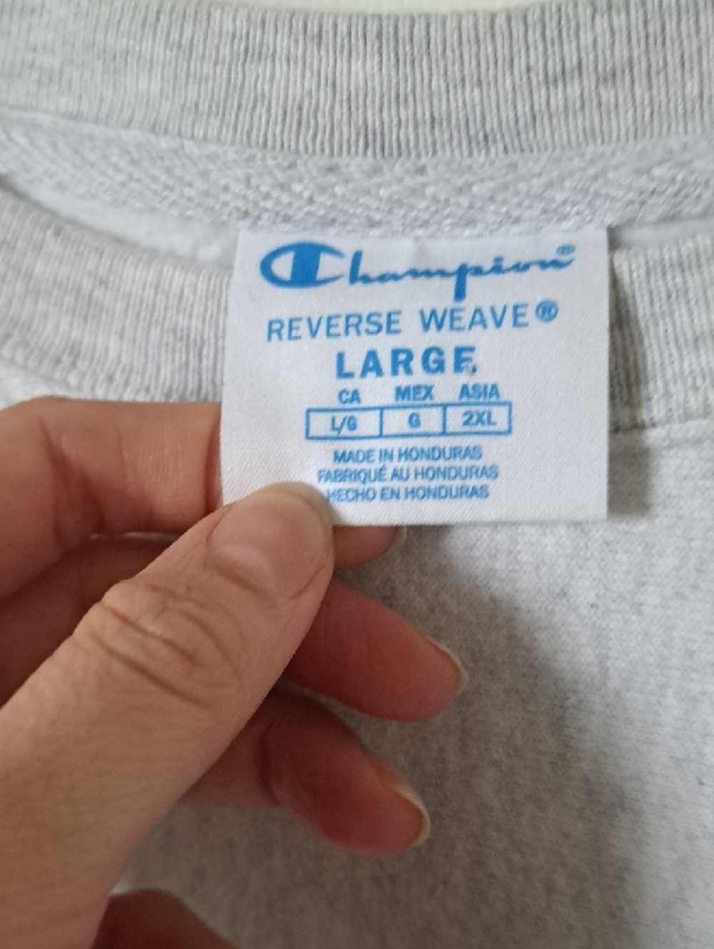 Champion Light Gray Cropped Crewneck Sweatshirt - Picture 2 of 6